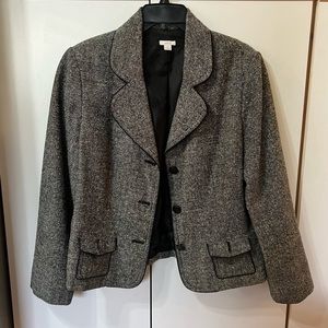 Gray Twill Women’s Suit Blazer
